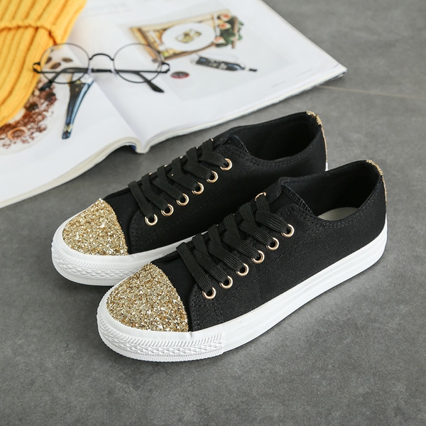 Дамски кецове в бял,черен и розов цвят с пайети. 