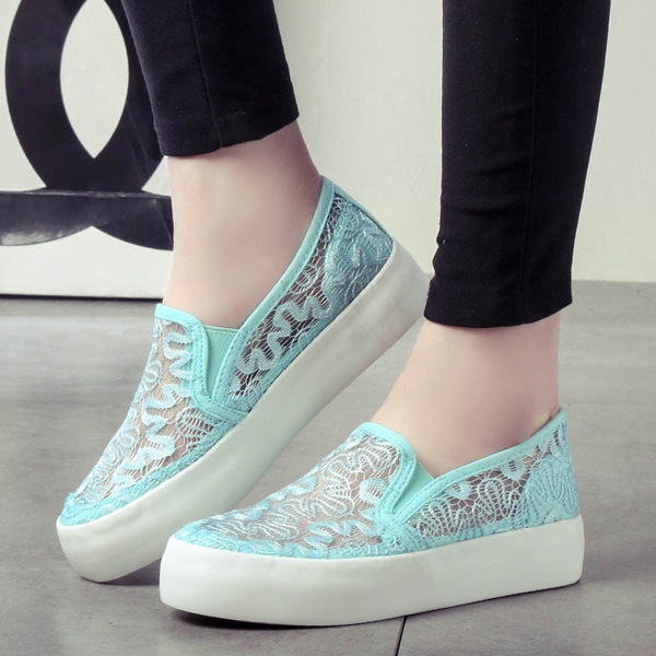 Дамски дантелени мокасини 3 цвята