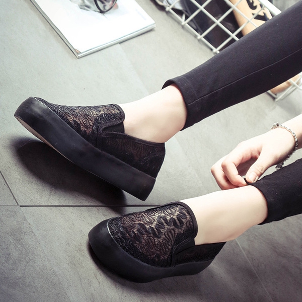 Дамски дантелени мокасини 3 цвята