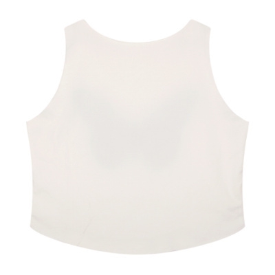 Дамски бял потник с интересен надпис за жени