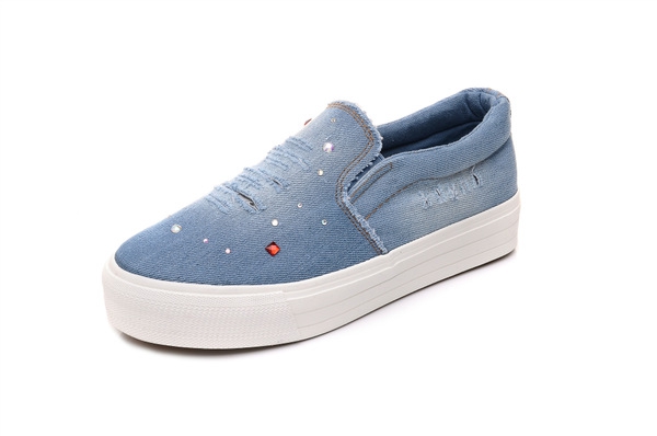 Дамски дънкови мокасини два цвята