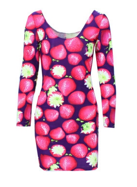 Дамска 3D рокля с дълъг ръкав в различни цветове