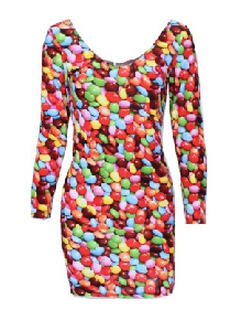 Κυρίες 3D φόρεμα με μακριά μανίκια σε διάφορα χρώματα