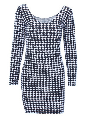 Дамска 3D рокля с дълъг ръкав в различни цветове