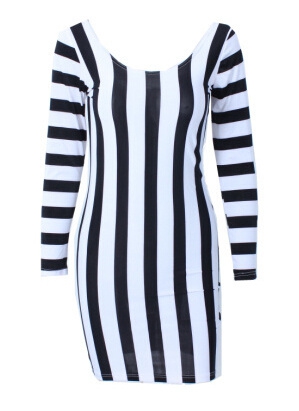 Дамска 3D рокля с дълъг ръкав в различни цветове