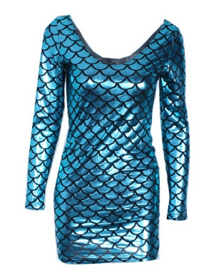 Дамска 3D рокля с дълъг ръкав в различни цветове