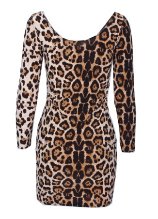 Дамска 3D рокля с дълъг ръкав в различни цветове