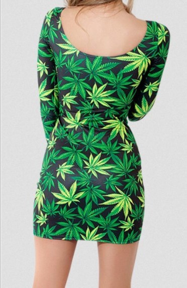 Дамска 3D рокля с дълъг ръкав в различни цветове