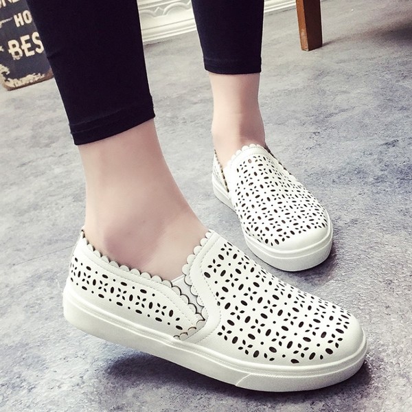 Дамски дишащи мокасини от изкуствена кожа