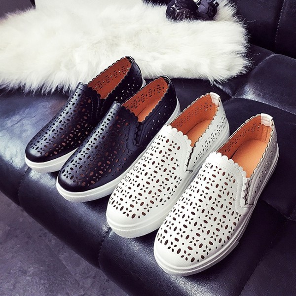 Дамски дишащи мокасини от изкуствена кожа