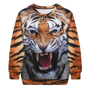 Μακρυμάνικο πουκάμισο τίγρη-3D