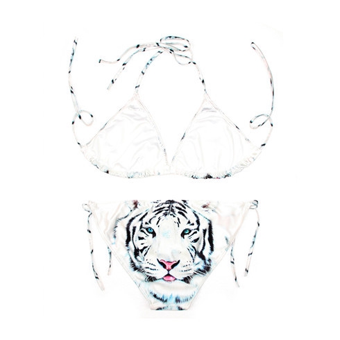 Дамски бански с тигър 3D