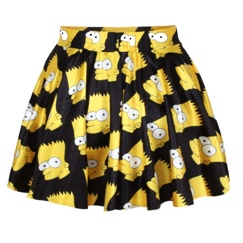 Дамски къси поли - 3D модели - Време за приключение, Симпсън и други цветни топ продукти