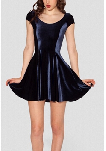 Дамски летни къси  рокли без ръкави, с къс или дълъг ръкав - топ цветни 3D модели - сини, виненочервени