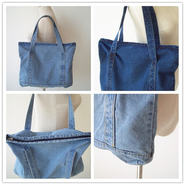 Дамска дънкова чанта за през рамо - два деним модела - за ежедневие и пътуване