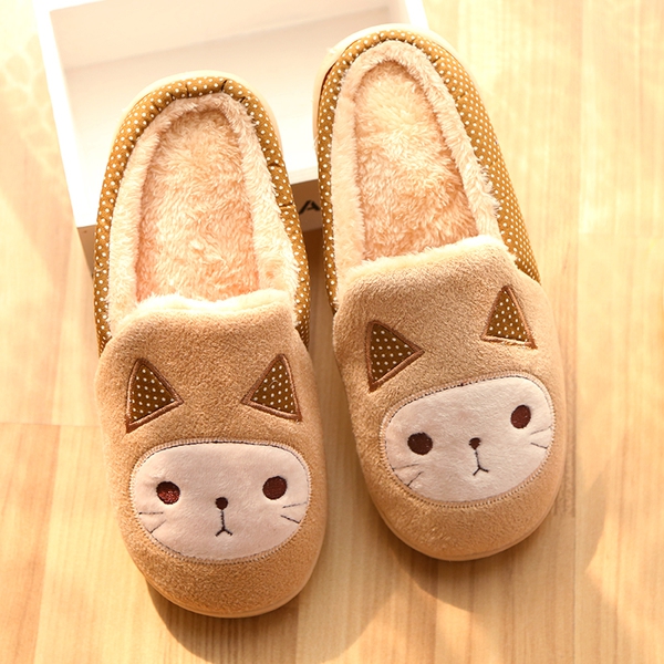 Домашни дамски чехли с коте - различни цветове