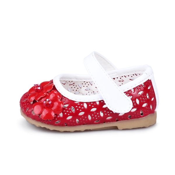 Детски сандали за момичета - бял,червен,цикламен,розов и бежов цвят