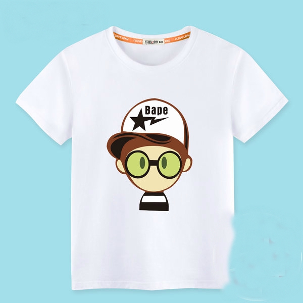 Детски памучни тениски 24 модела -различни цветове и принтове.