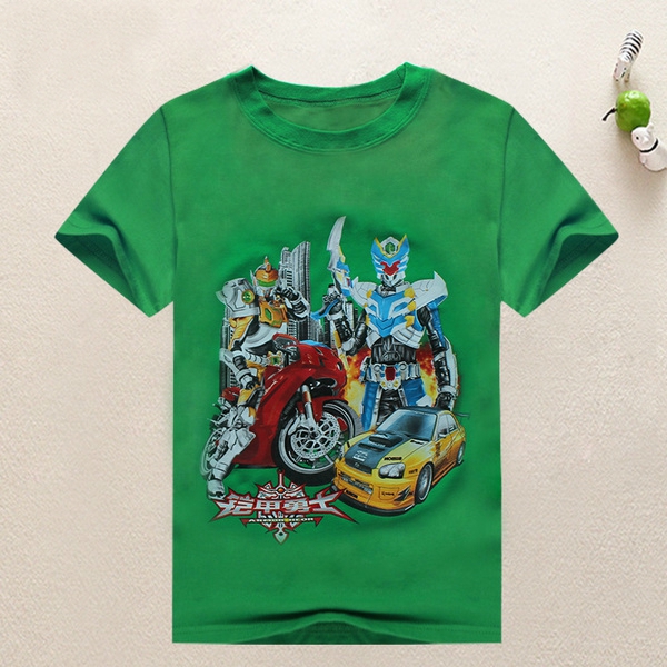 Детски тениски за момчета   в пет цвята с забавен принт.