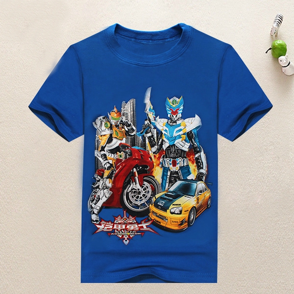 Детски тениски за момчета   в пет цвята с забавен принт.