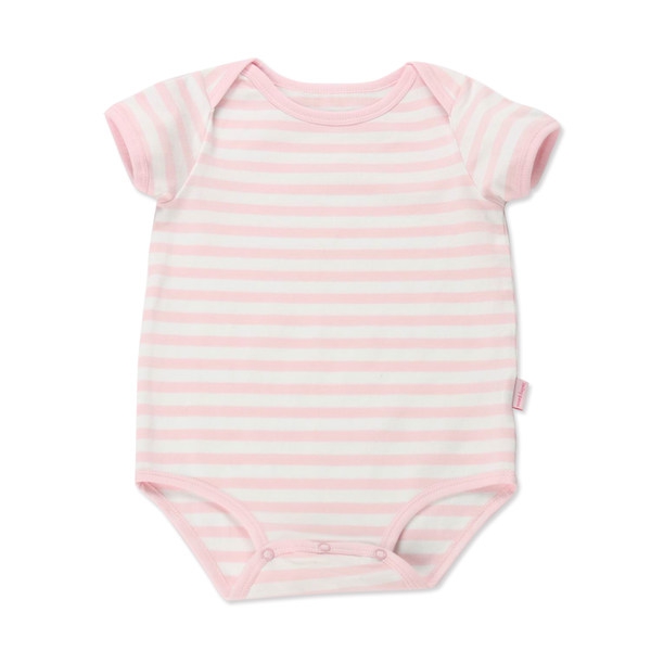 Боди с къс ръкав за бебета в розов,бял и син цвят - подходящо за момичета и момчета 