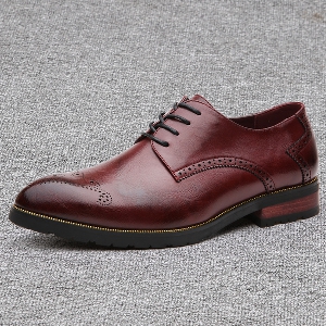 Официални заострени мъжки обувки в черен и кафяв цвят