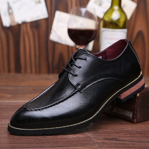 Мъжки официални обувки с нисък ток в черно и кафяво