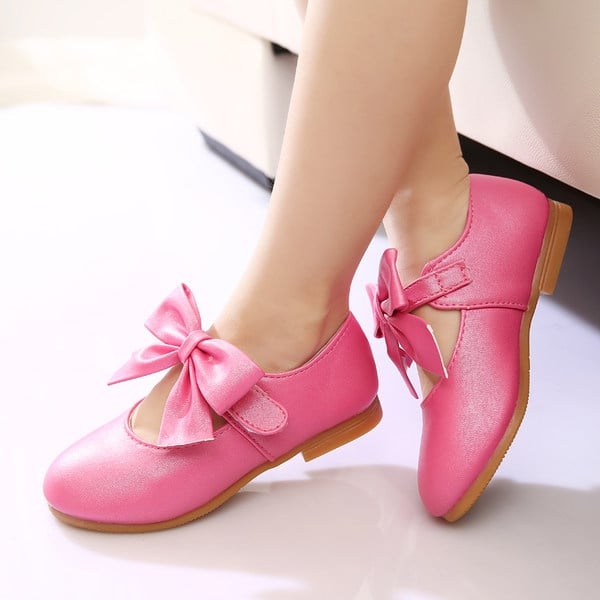 Детски обувки за момичета с дантелка - пролетни, летни и есенни - лилави, розови, златисти от изкуствена кожа