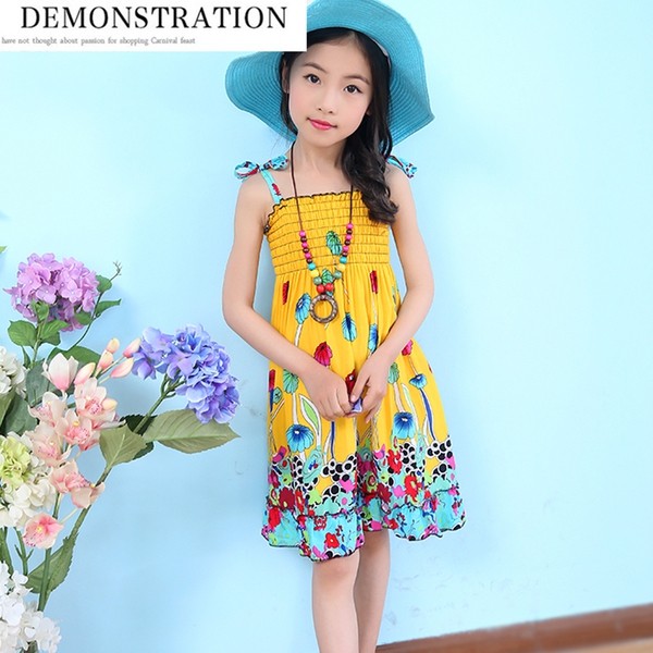 Детски цветни  плажни рокли 