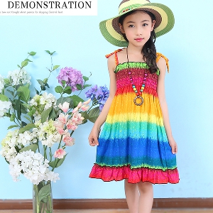 Детски цветни  плажни рокли 