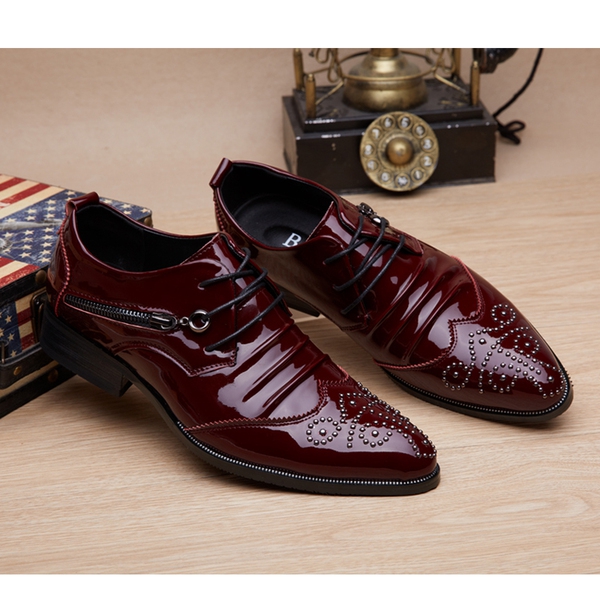 Мъжки бизнес официални обувки - лачени