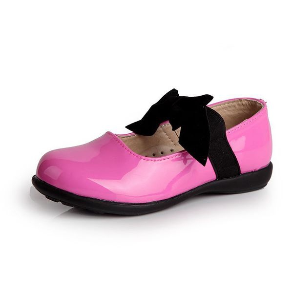 Детски лачени обувки за момичета - златисти, лилави, червени, черни 