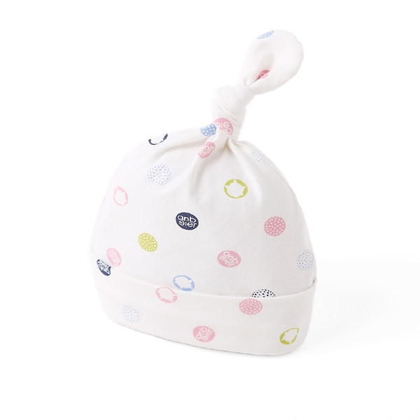 Детски шапки за момчета и момичета - бял и син цвят на райета