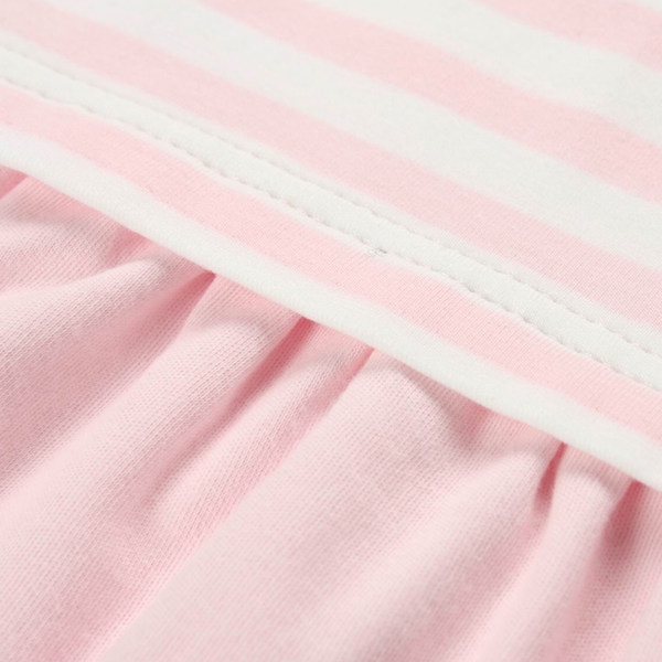 Детска рокля за момичета в розов цвят на райета - 1 модел