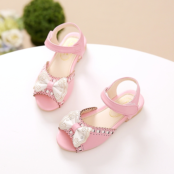 Детски летни сандали за малки и пораснали момичета - кремави, сини, розови с цветенца