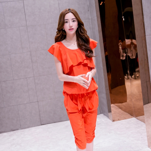 Дамски летен 3/4 гащеризон: розов, черен, оранжев, жълт, син