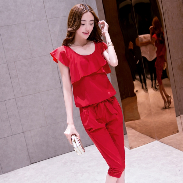 Дамски летен 3/4 гащеризон: розов, черен, оранжев, жълт, син