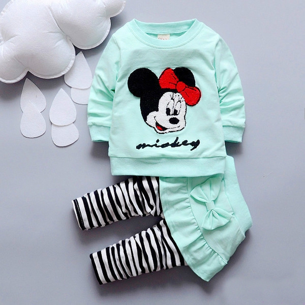 Бебешки комплекти за момичета - панталон и горнище - 17 модела 