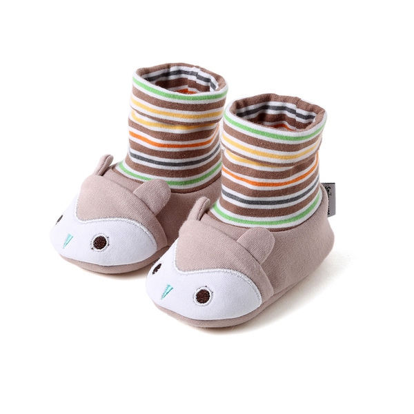 Бебешки пантофи за момчета и момичета в син,розов и кафяв цвят - бухалче