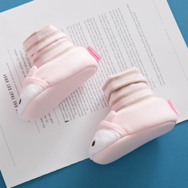 Бебешки пантофи за момчета и момичета в син,розов и кафяв цвят - бухалче