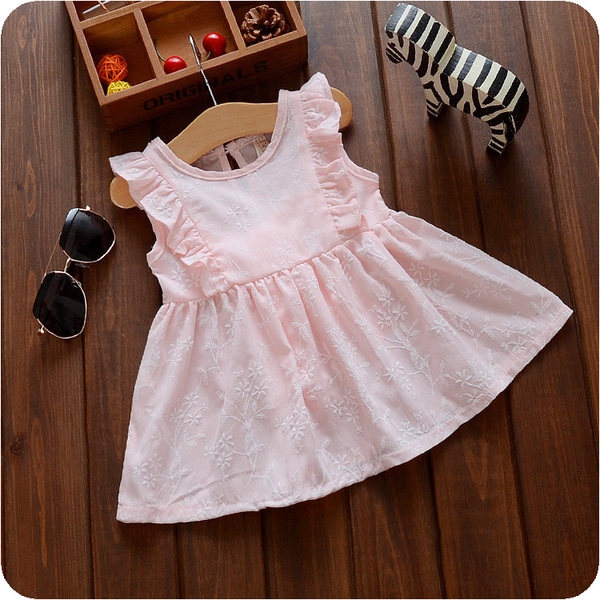 Бебешки рокли в син и розов цвят 