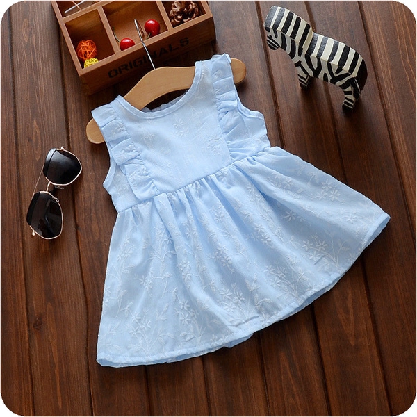 Бебешки рокли в син и розов цвят 