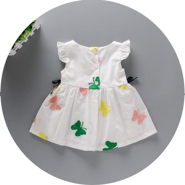 Бебешки дълги рокли в розов и бял цвят 