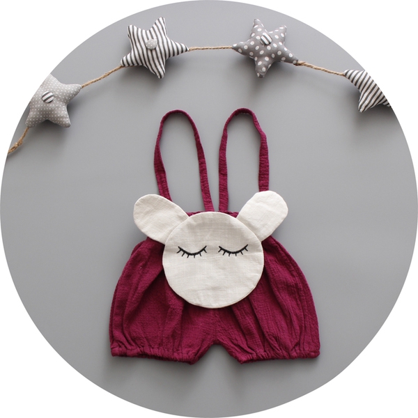 Бебешки летен комплект гащеризон и бяла дантелена блуза за момичета