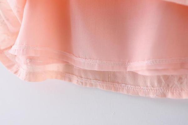 Бебешка розово рокля с жълти панделки