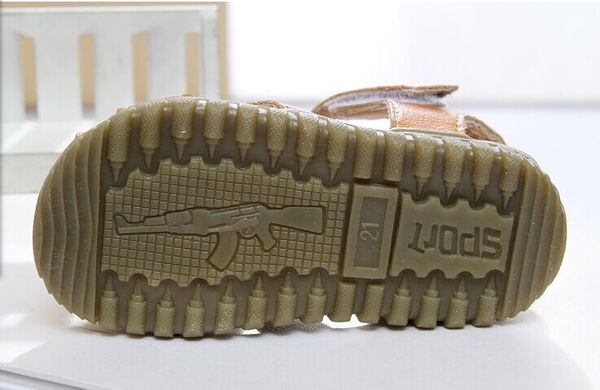 Τα παιδιά σανδάλια για τα αγόρια δερματίνη λευκό μπλε και καφέ χρώμα