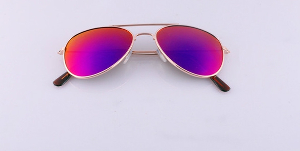 Детски летни слънчеви и цветни огледални очила за момчета и момичета - черни, сребристи, сини, дъга