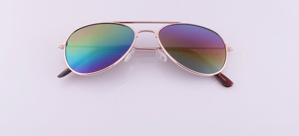 Детски летни слънчеви и цветни огледални очила за момчета и момичета - черни, сребристи, сини, дъга