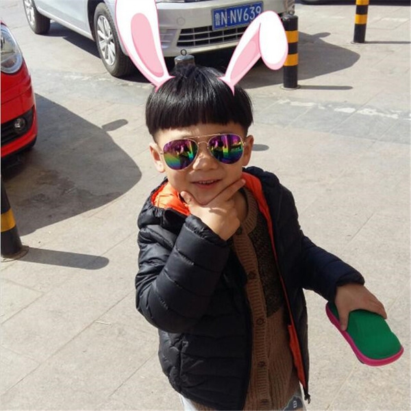 Детски летни слънчеви и цветни огледални очила за момчета и момичета - черни, сребристи, сини, дъга