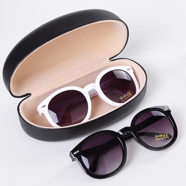 Детски слънчеви и защитни очила за момчета и момичета с калъф - модели леопард, цвят бял, кафяв, черен